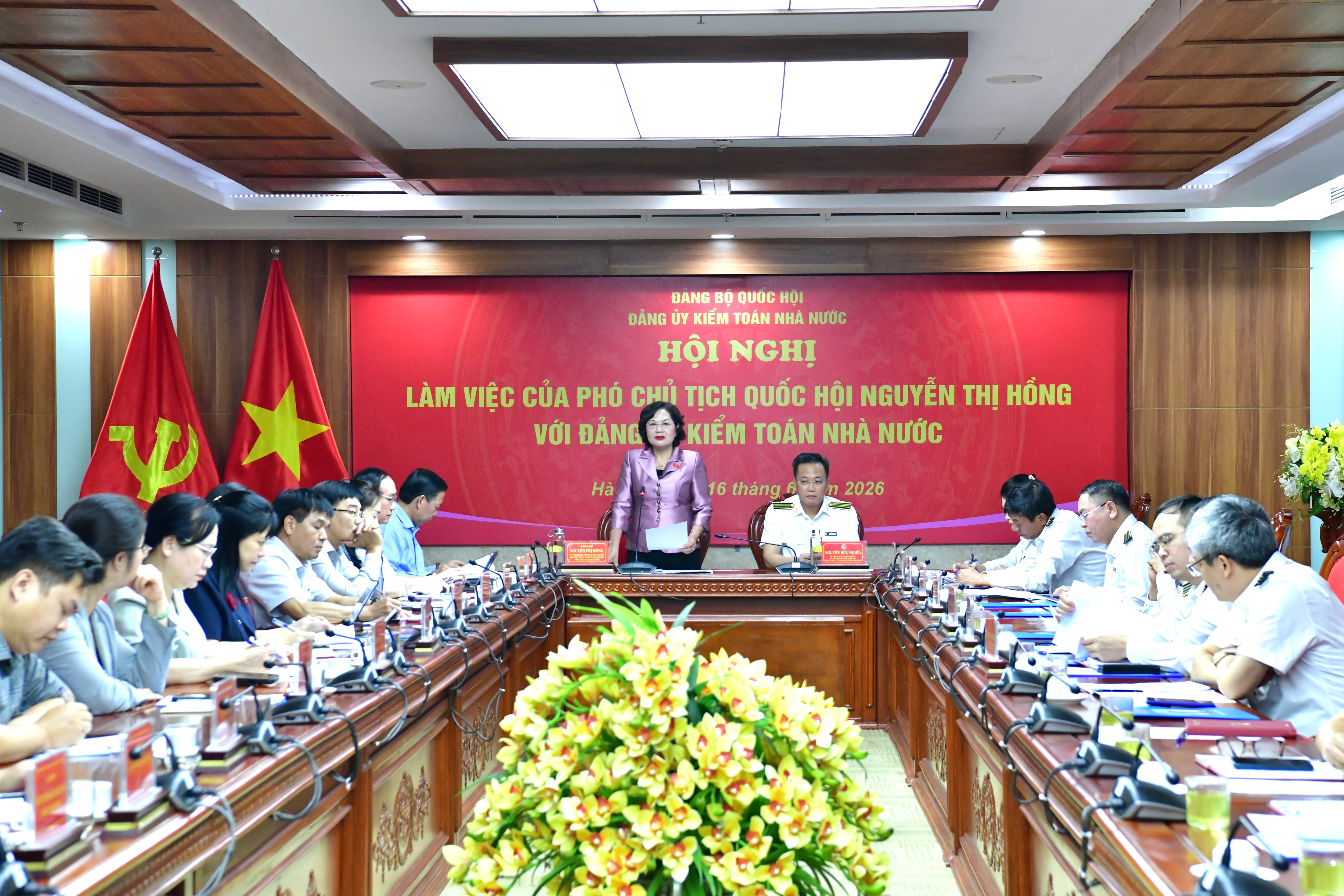 Phó Chủ tịch Quốc hội Nguyễn Thị Hồng làm việc với Đảng ủy Kiểm toán nhà nước